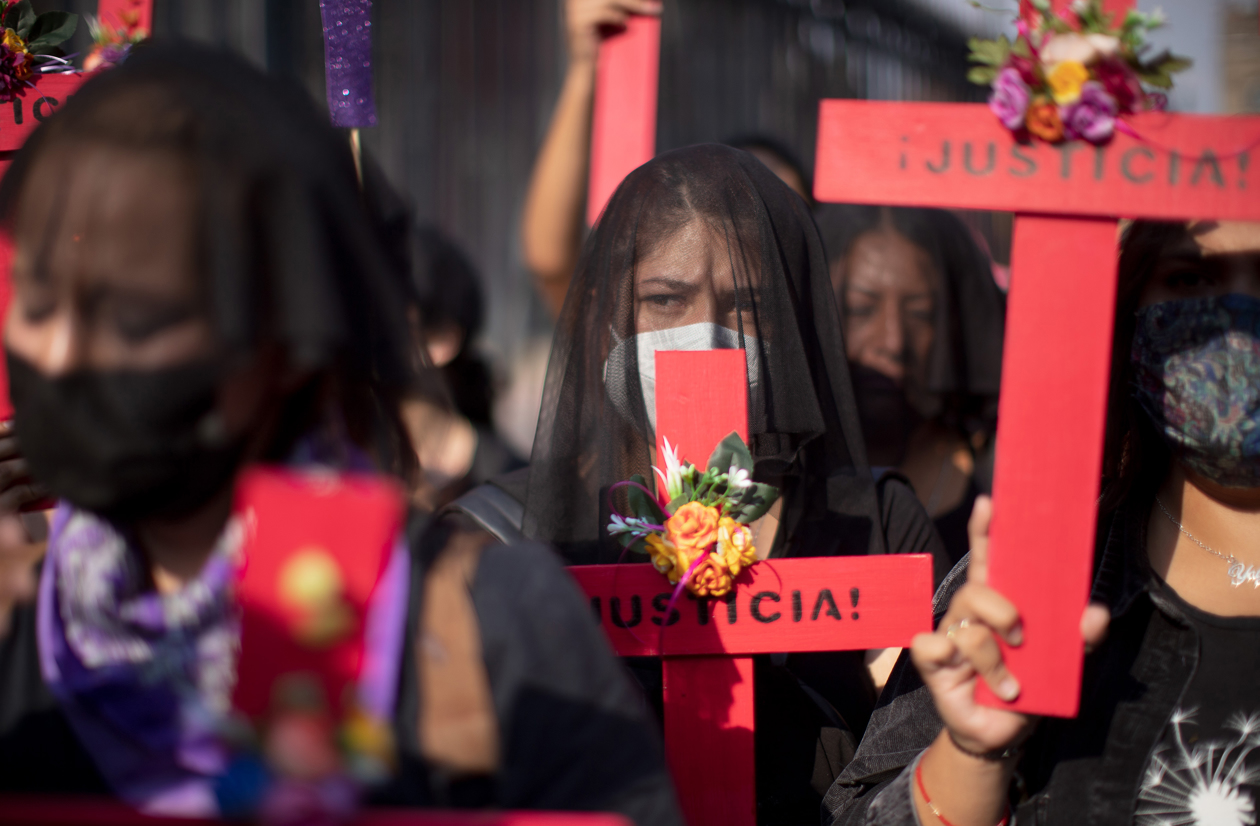 Las protestas también se dieron en la ciudad de Puebla.