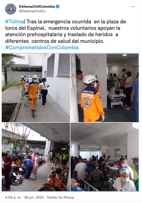 Twitter de la Defensa Civil de Colombia. 