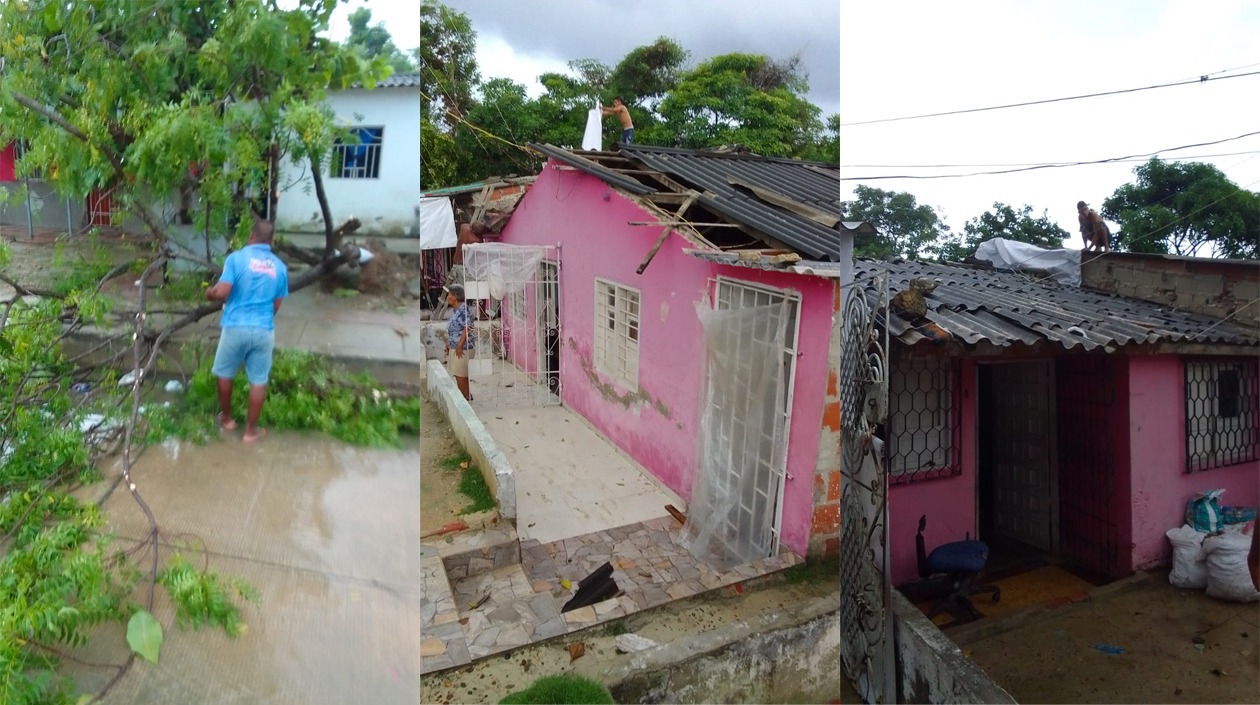 Zona de la emergencia en el barrio El Bosque.