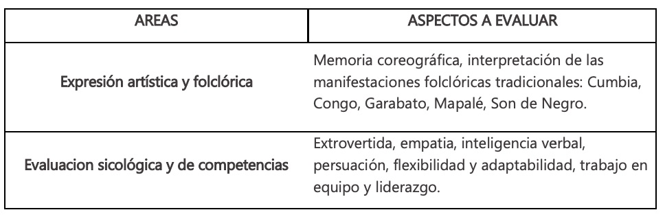 Perfiles de las aspirantes.