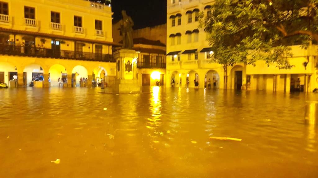 Zona afectada por las inundaciones.