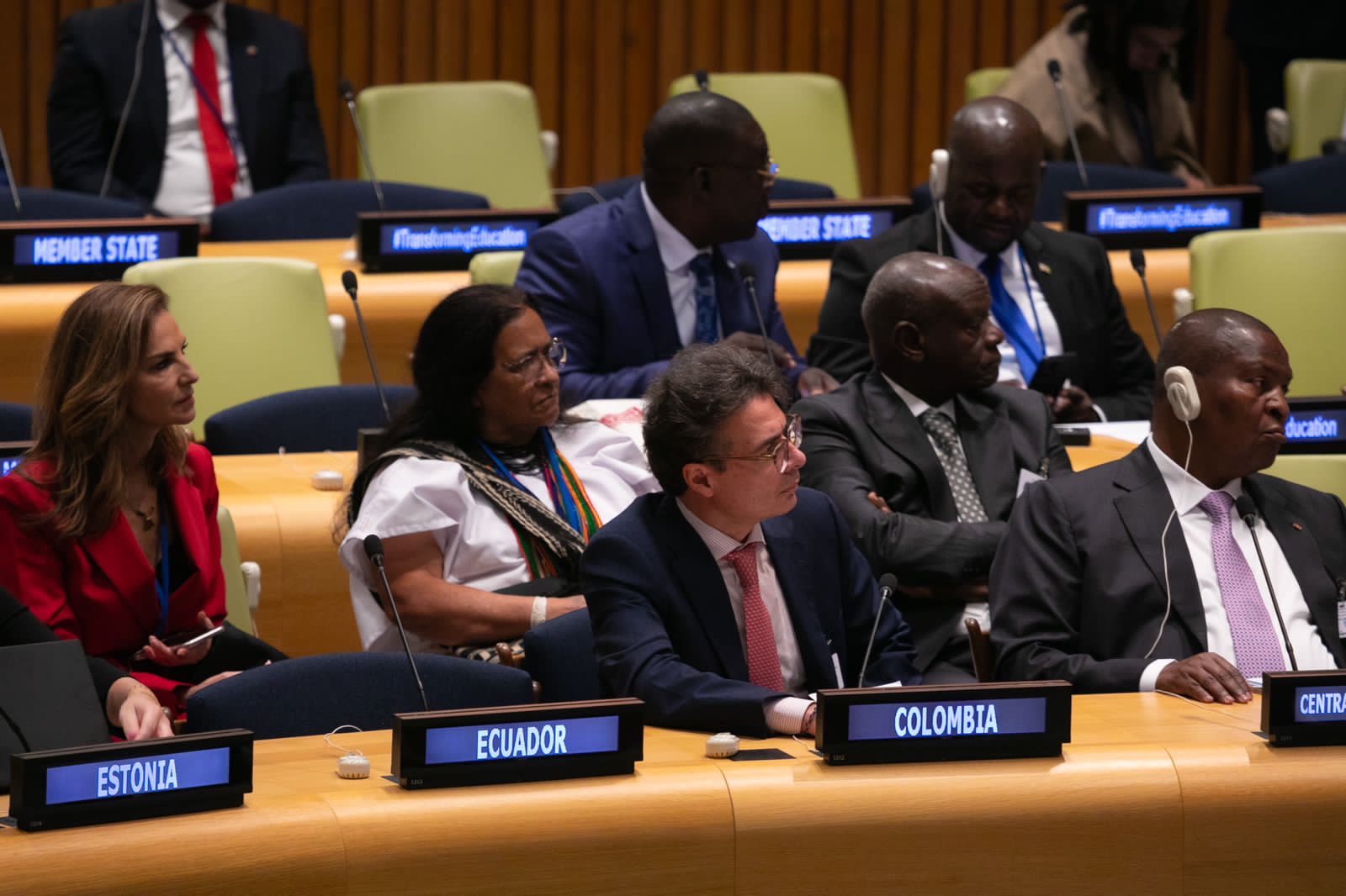 La embajadora ante Naciones Unidas, Leonor Zalabata, en la asamblea de este lunes.