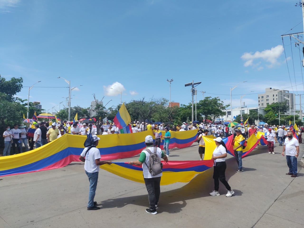 Imagen de la marcha en Barranquilla.