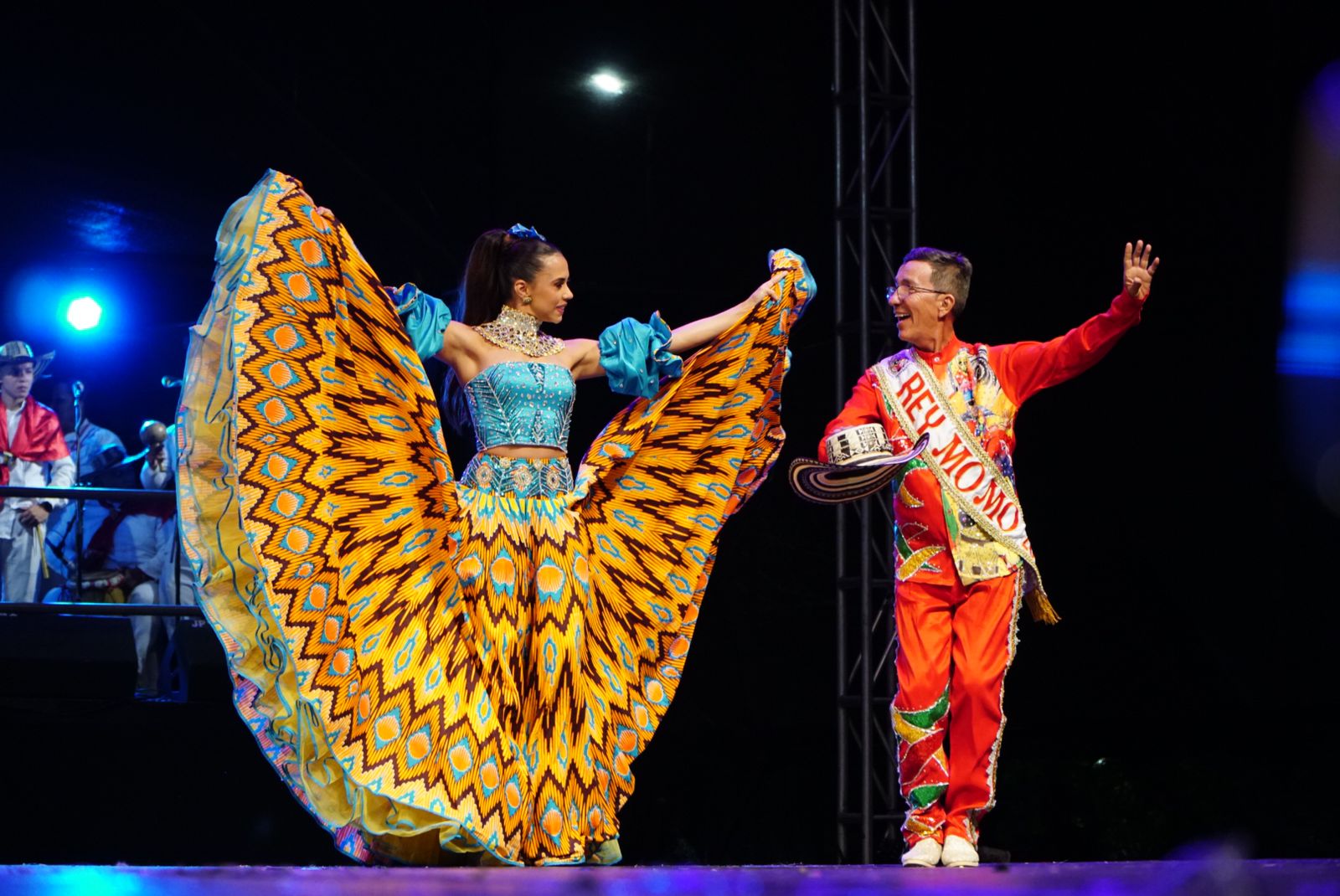 La reina del Carnaval 2023, Natalia De Castro, y el Rey Momo, Sebastián Guzmán