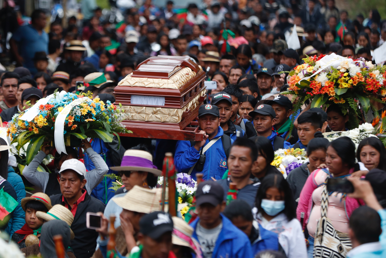 Funeral del concejal y líder indígena de Cauca, Wilson Bomba.