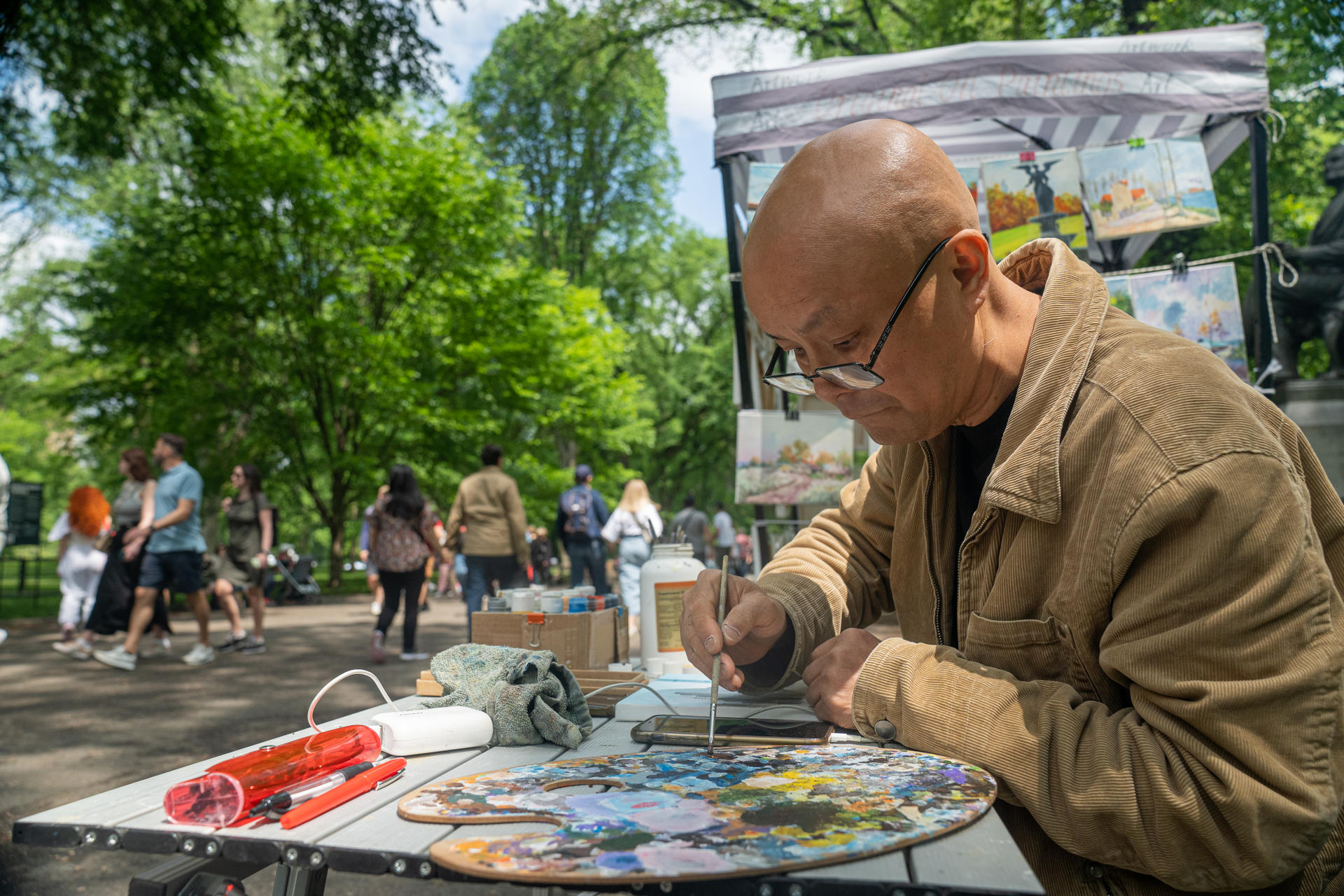 Muestras de arte en el Central Park de Nueva York