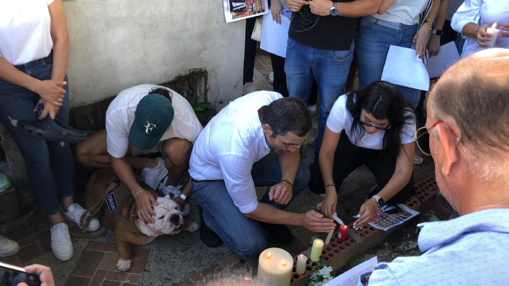 Velatón en memoria de Jack Ramírez, en Las Mercedes.