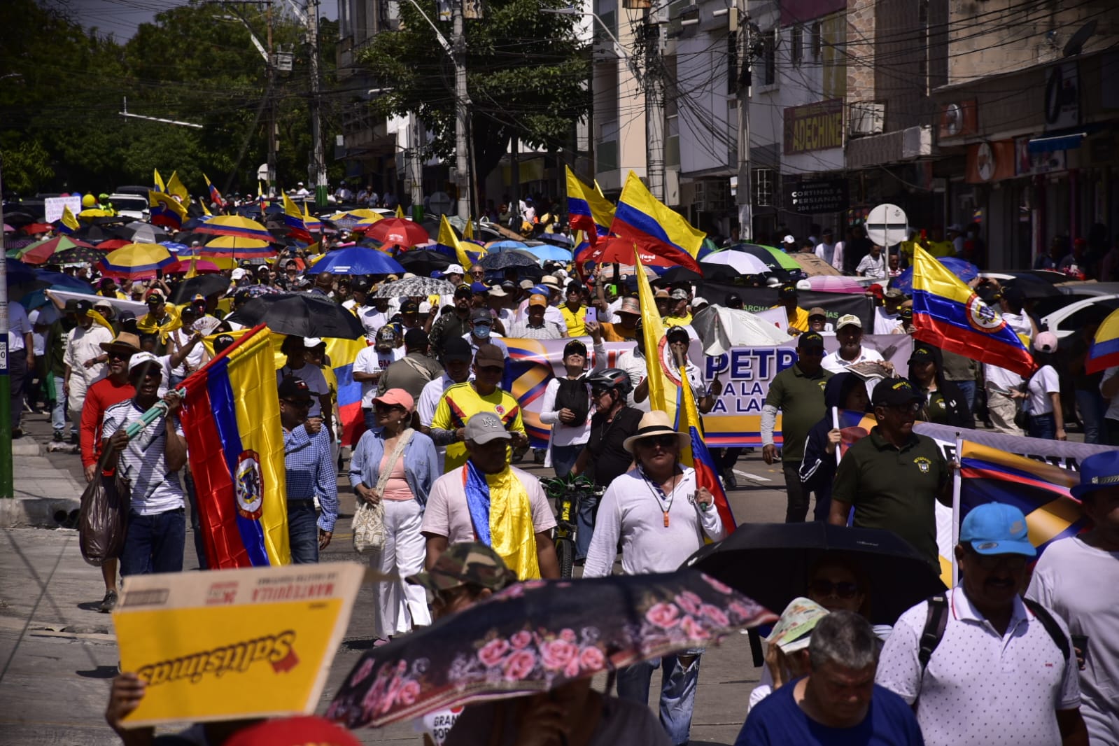 Marcha contra el Gobierno de Gustavo Petro en Barranquilla.