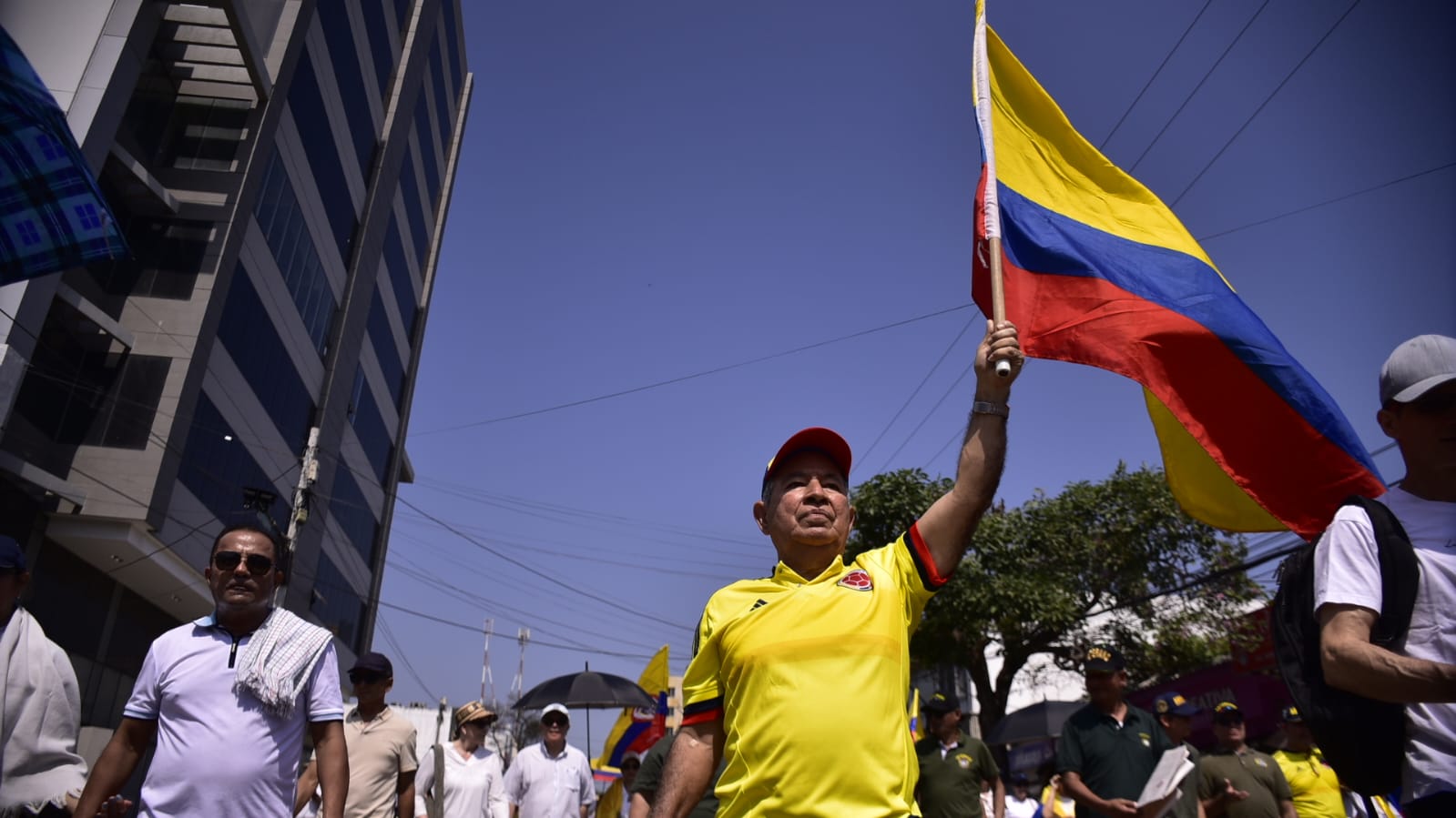 Marcha contra el Gobierno de Gustavo Petro en Barranquilla.