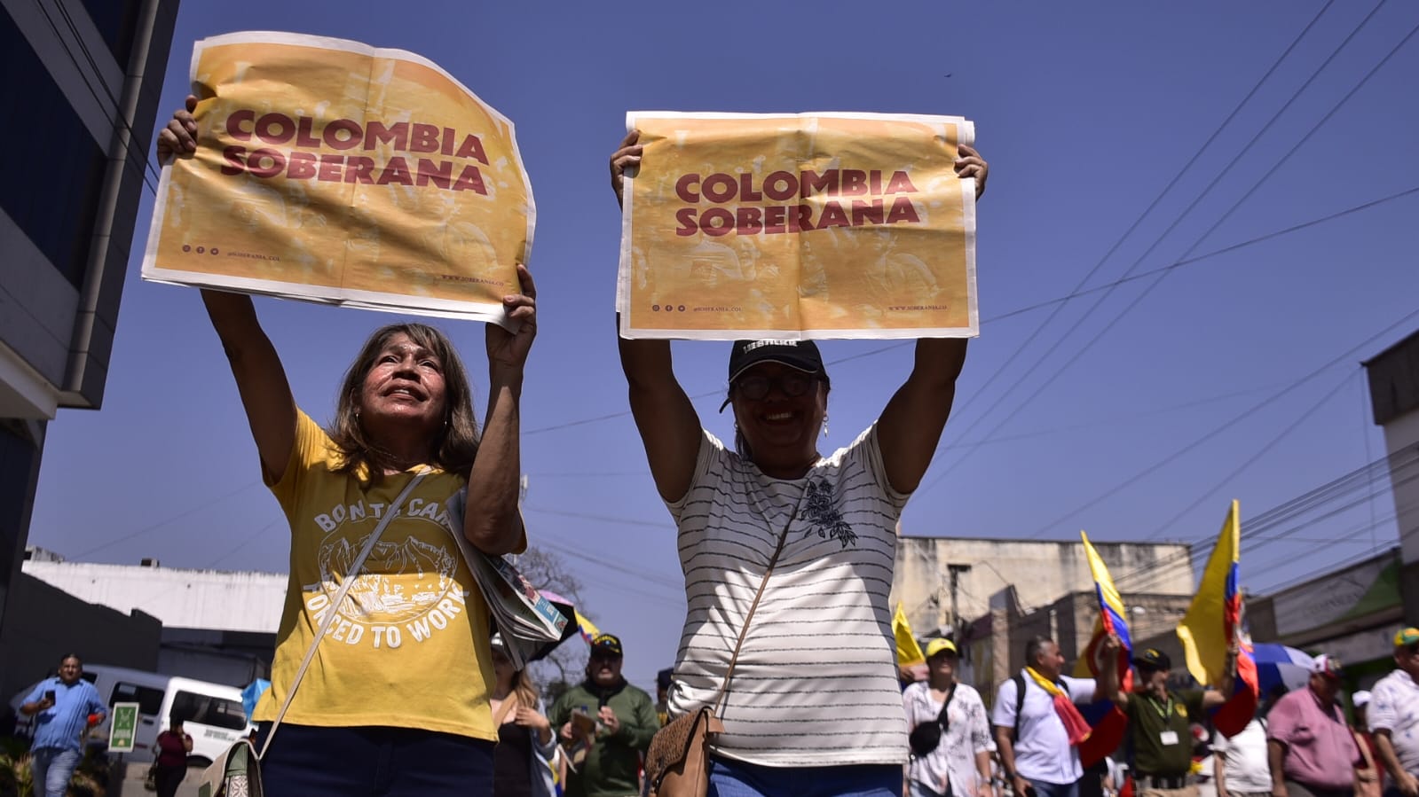 Marcha contra el Gobierno de Gustavo Petro en Barranquilla.