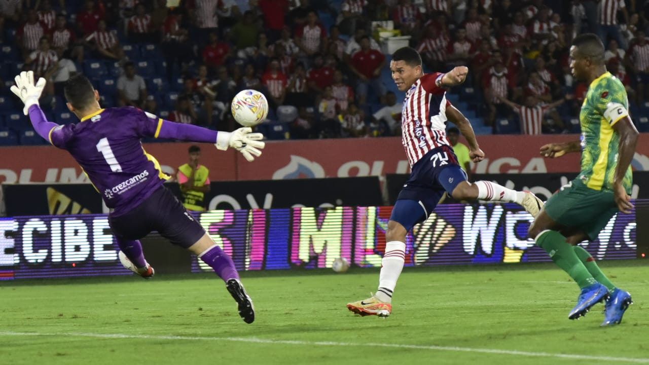 El jugada del gol de Carlos Bacca que le dio el triunfo a Junior sobre Bucaramanga.