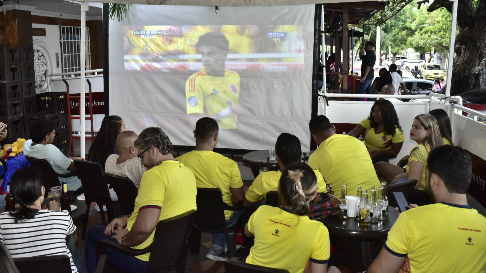 Detenidamente los aficionados observaron el partido.