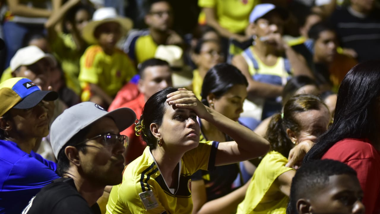 Tristeza al final del partido en el que Colombia perdió en la final