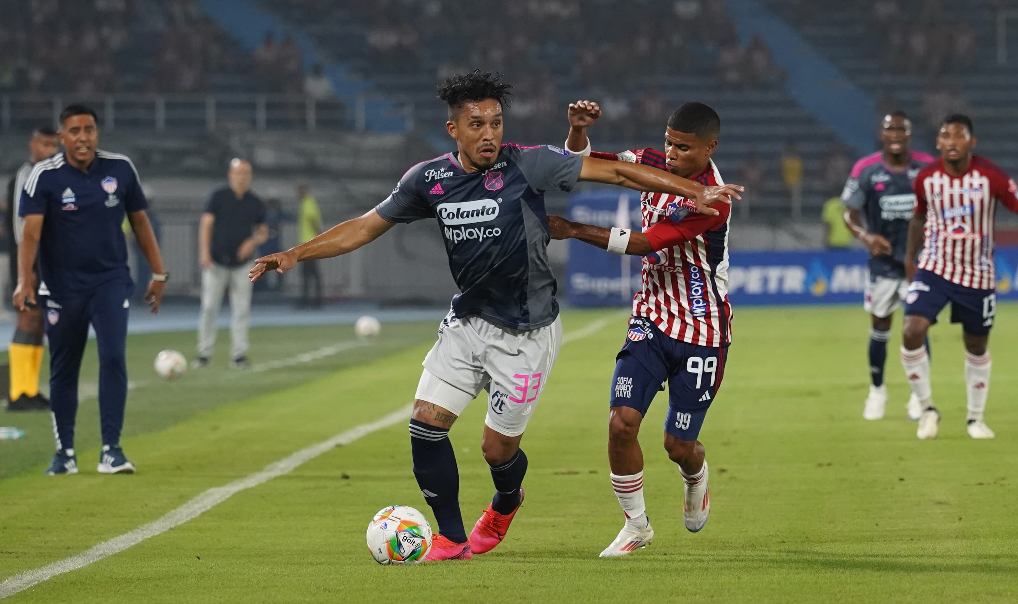 Partido de Junior y DIM disputado este miércoles en el Metropolitano.