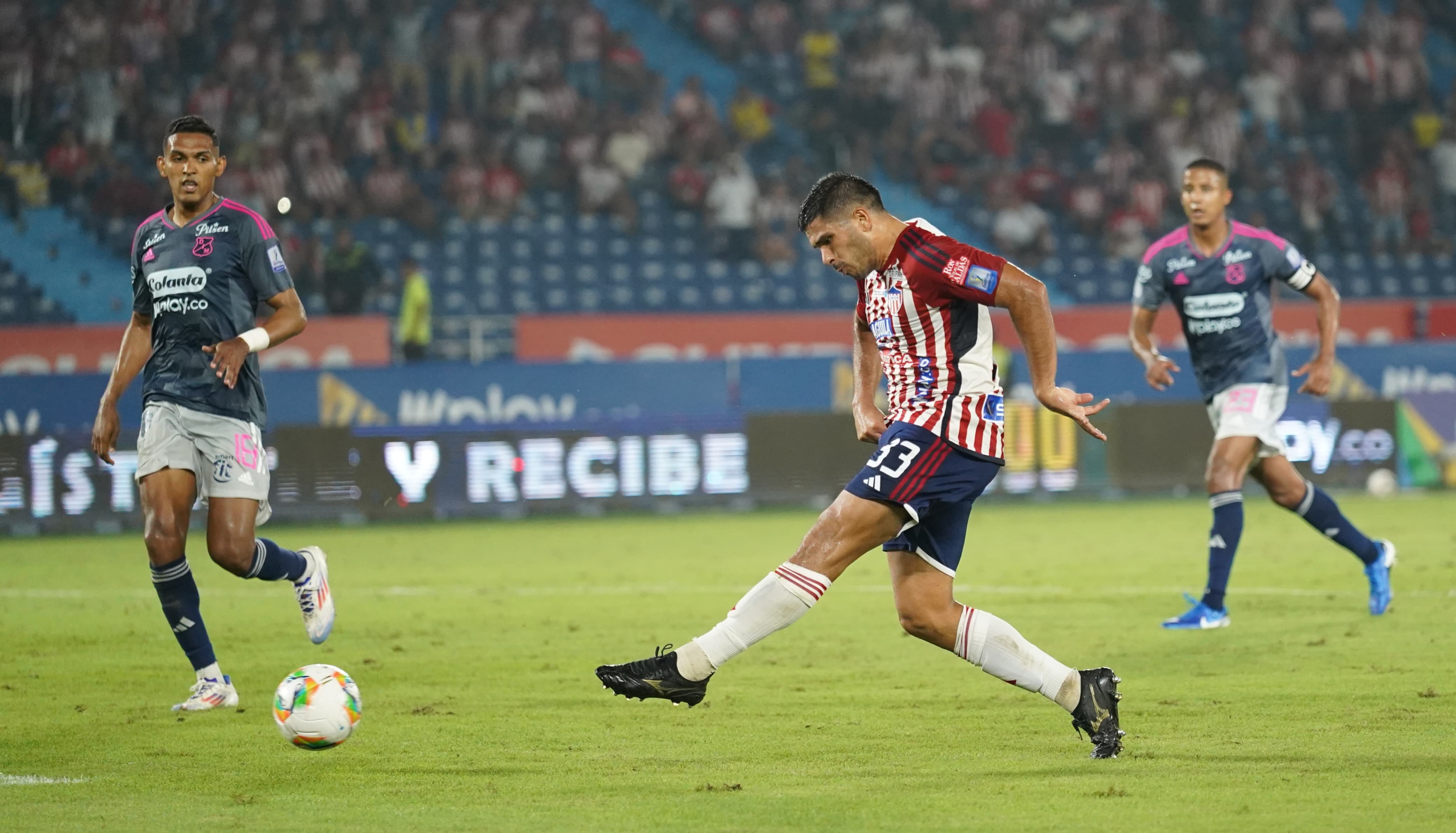 Partido de Junior y DIM disputado este miércoles en el Metropolitano.