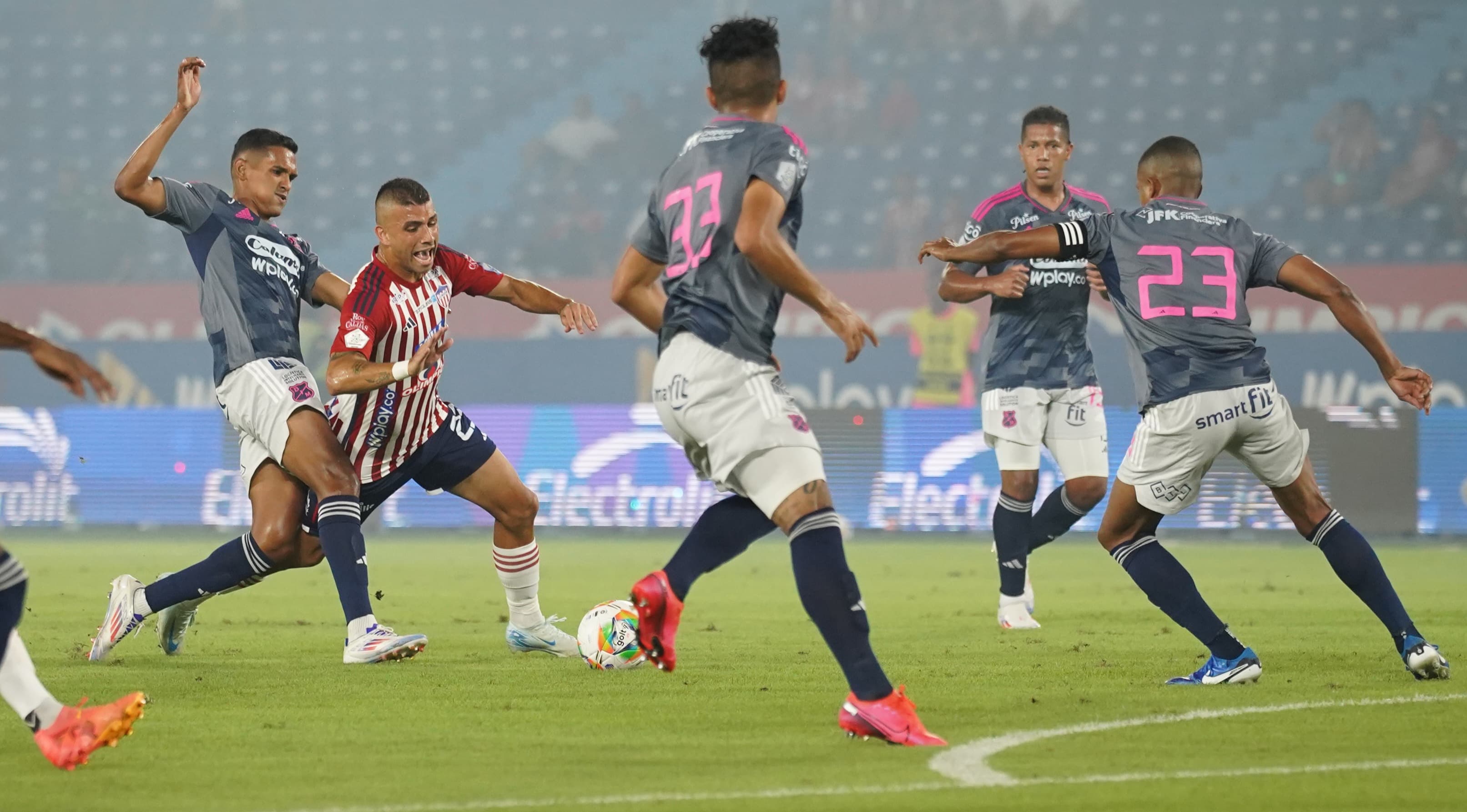 Partido de Junior y DIM disputado este miércoles en el Metropolitano.