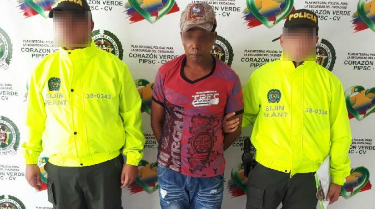 Alias 'Muelas', capturado por la Policía de Antioquia.