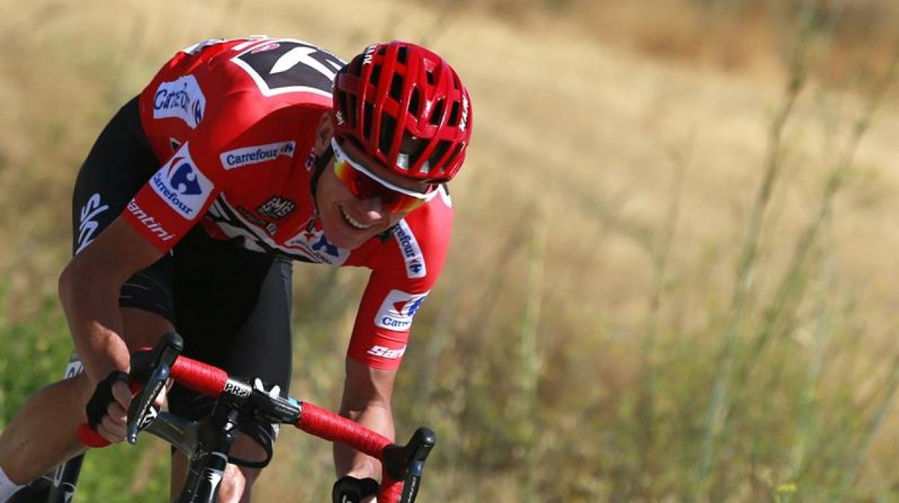 Chris Froome, en competencia en la pasada Vuelta a España.