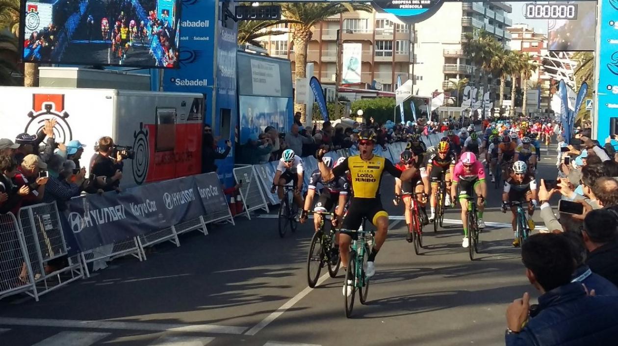 Danny Van Poppel (Lotto Jumbo) ganó la primera etapa de la Vuelta de la Comunidad Valenciana.