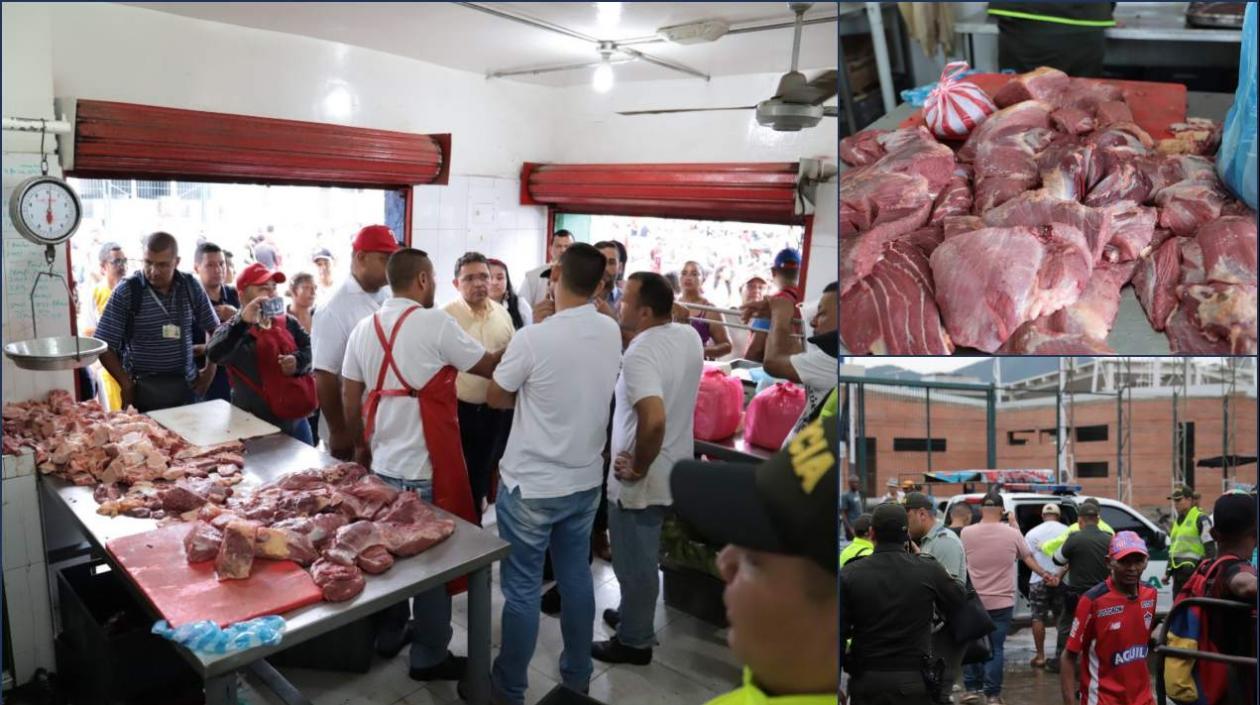 Operativo en el mercado público de Santa Marta.