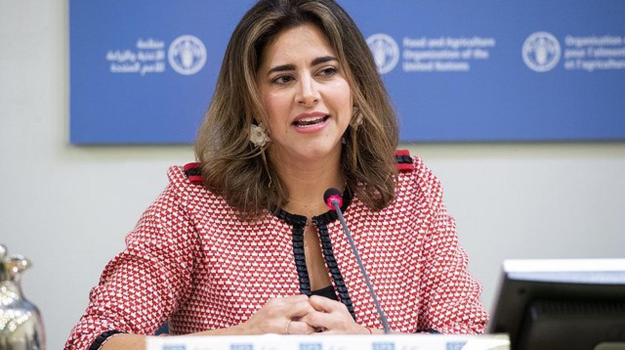 La Primera Dama de Colombia, María Juliana Ruiz en la FAO en Roma en el  Comité de Seguridad Alimentaria Mundial.