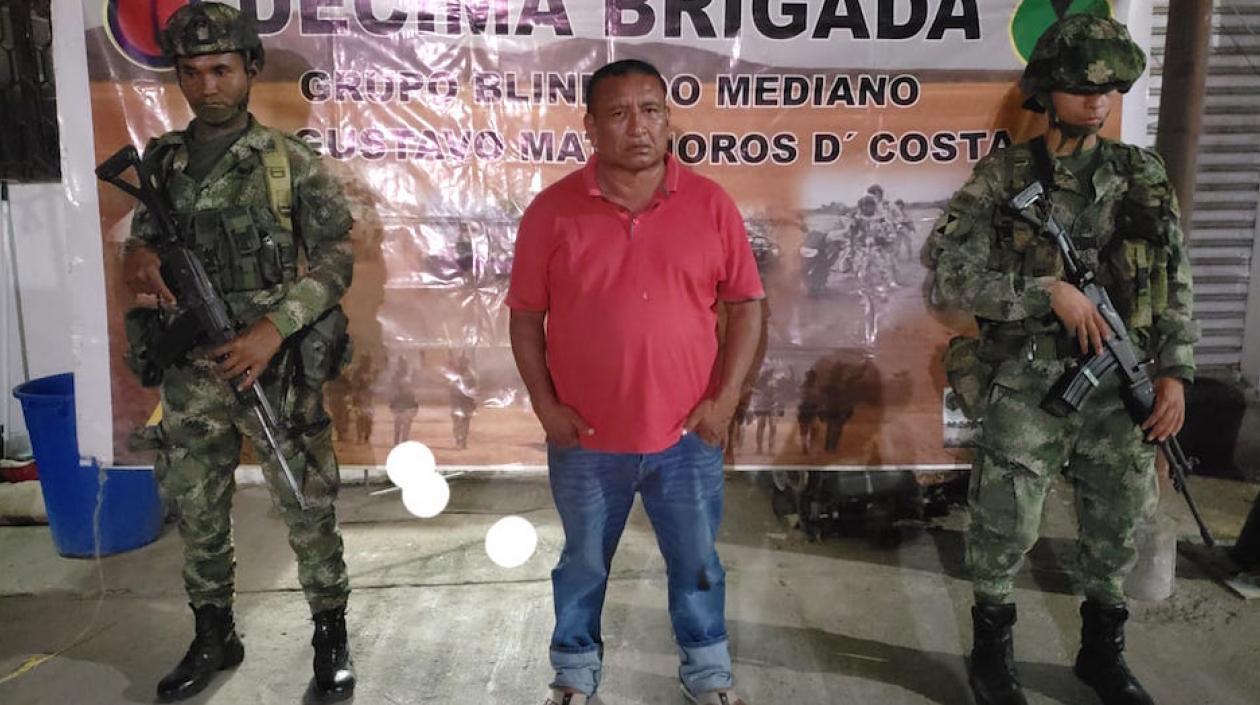 Alias Silverio, capturado por el Ejército Nacional en La Guajira.