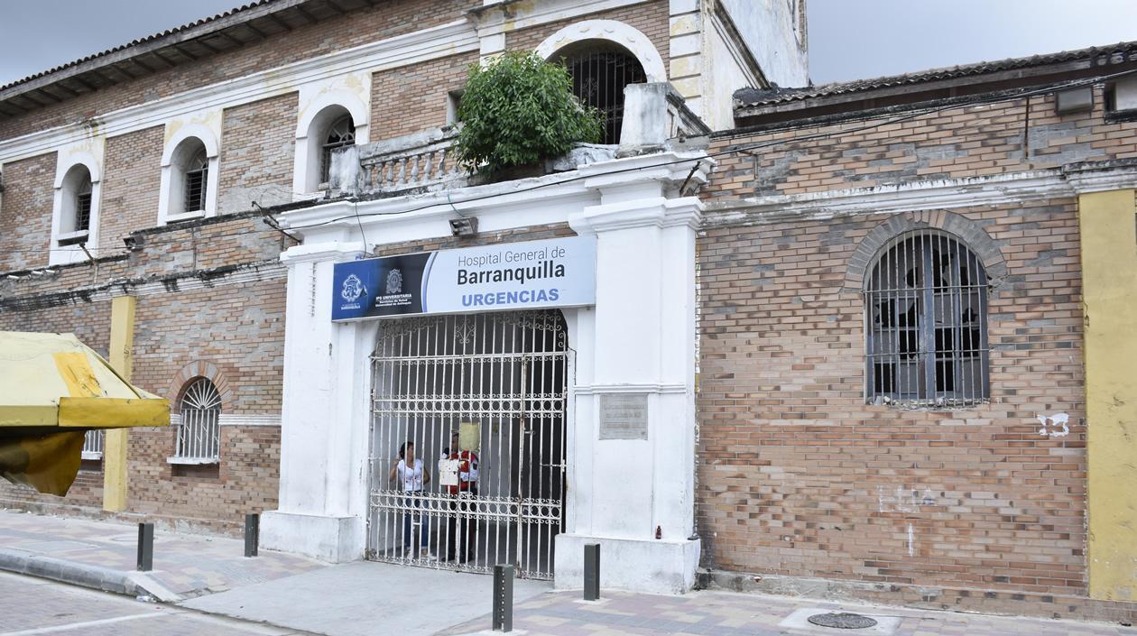 Fachada del Hospital General de Barranquilla.