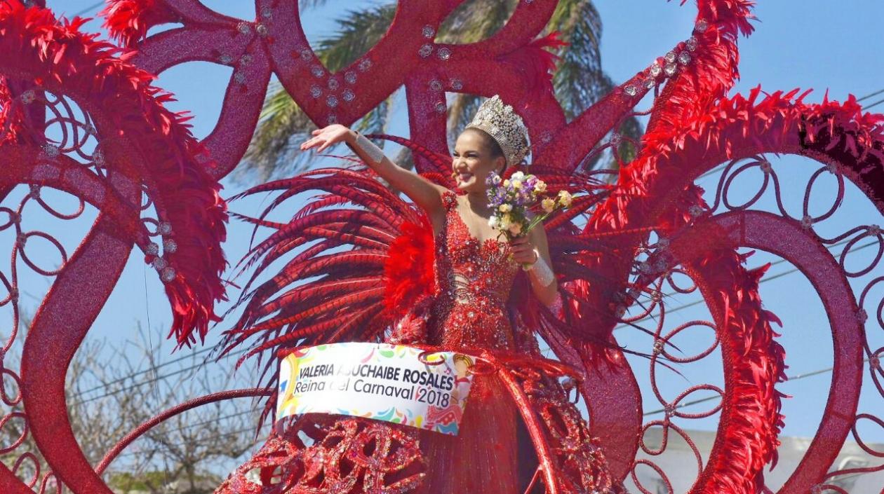 Valeria Abuchaibe, reina del Carnaval de Barranquilla 2018.
