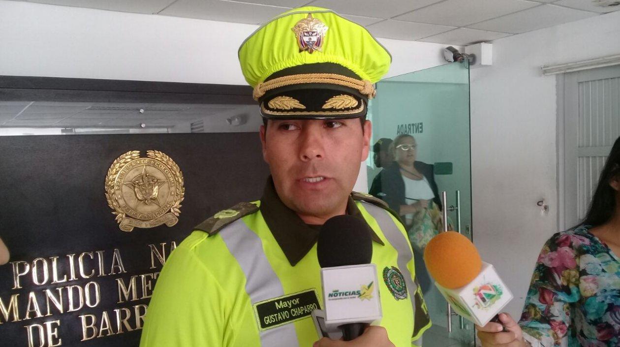 Mayor Gustavo Chaparro, comandante de la Policía de Tránsito.