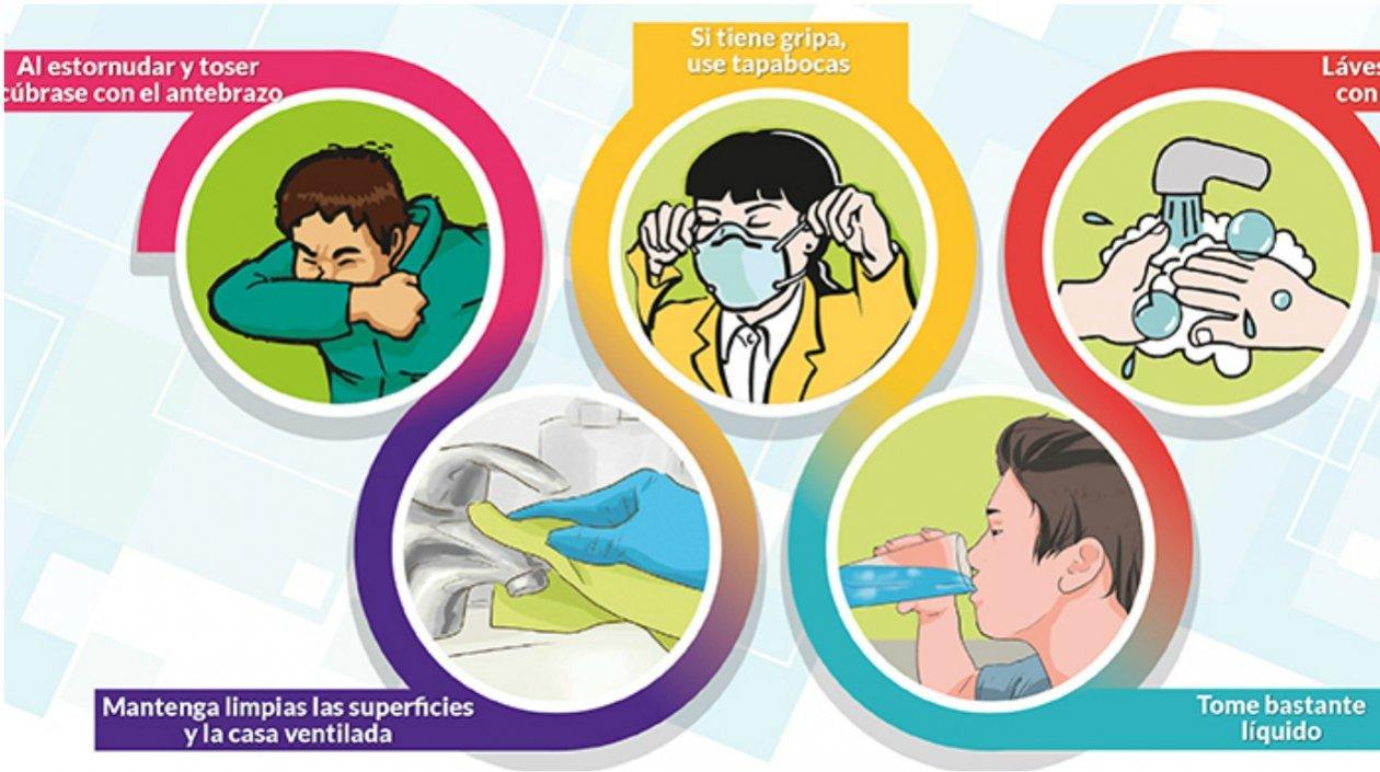 En la imagen algunas recomendaciones para prevenir las enfermedades respiratorias agudas.