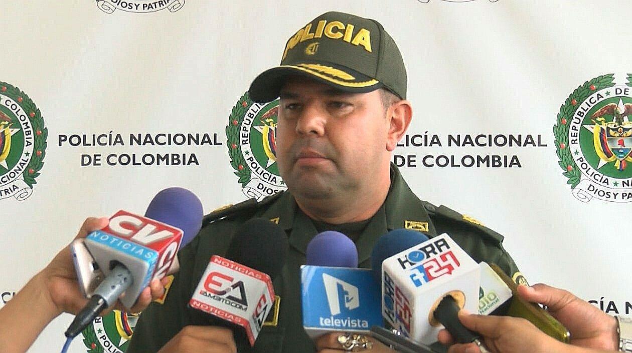 Teniente coronel Gelver Peña, comandante operativo de la Policía Metropolitana.