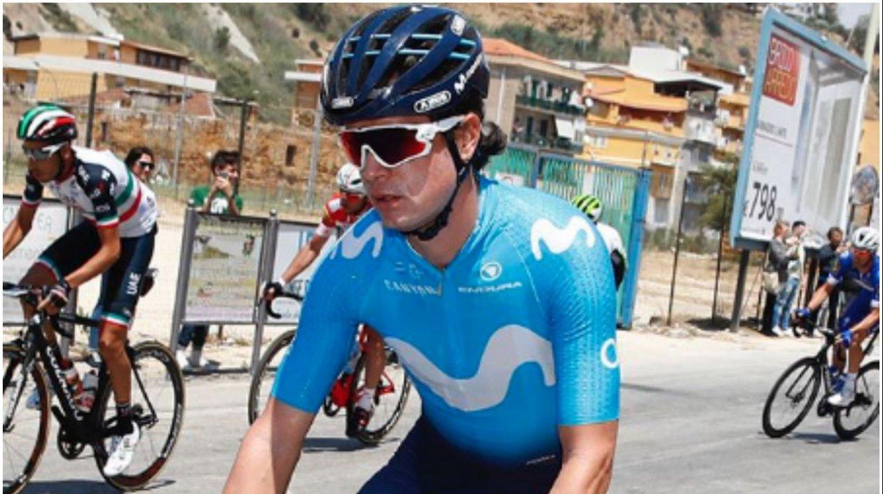 Carlos Betancur, ciclista colombiano en Movistar Team.