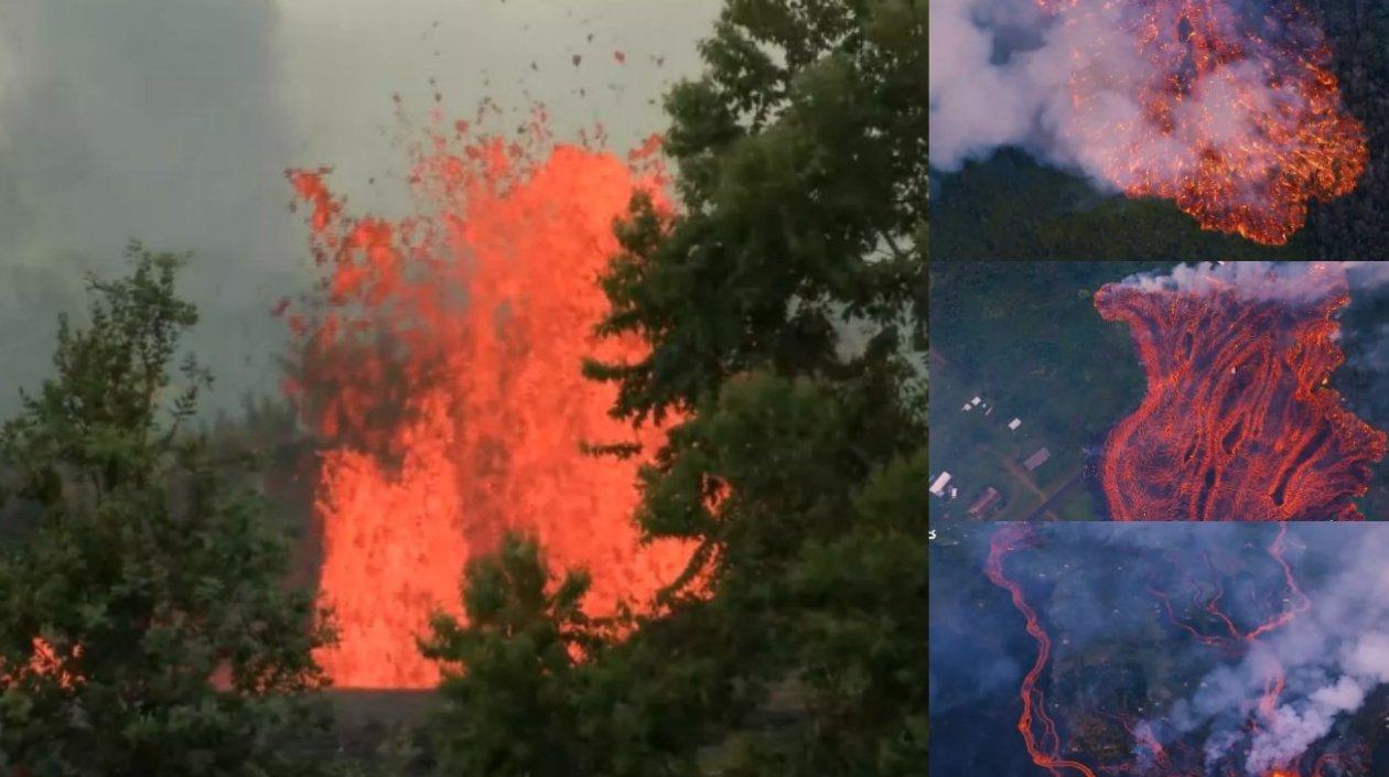 Autoridades advierten de los peligros de la lava.