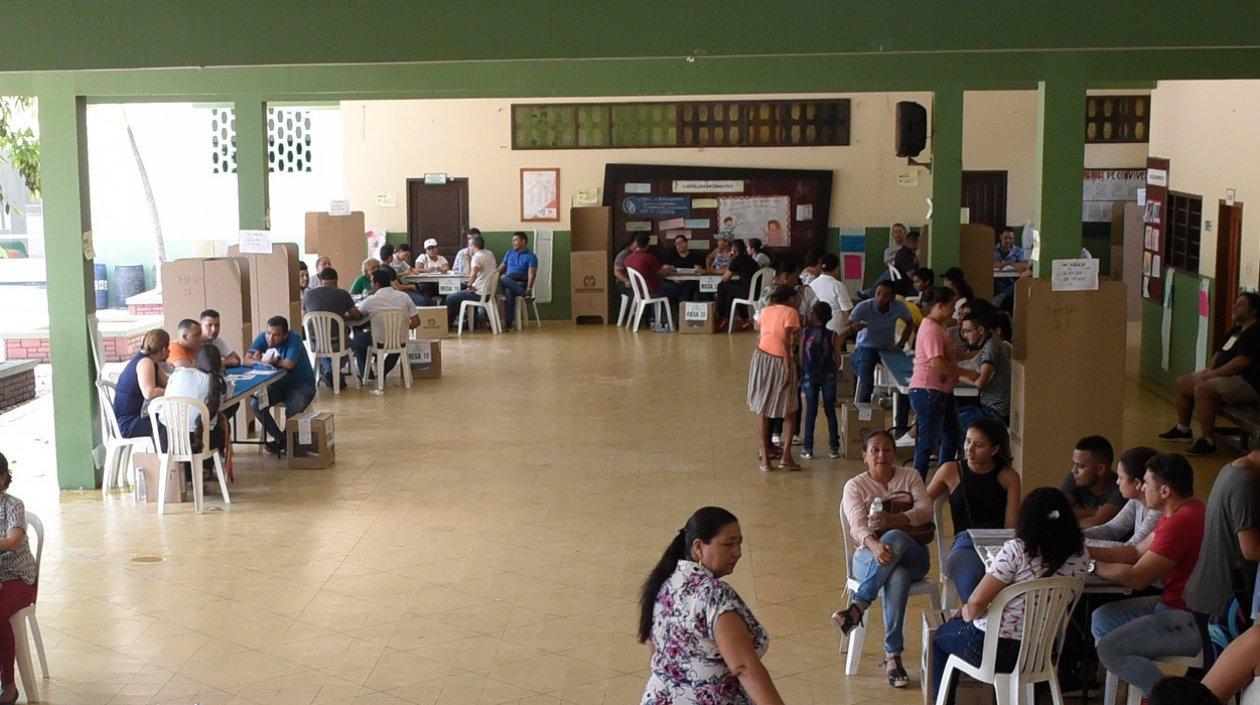 Así se vieron las urnas en Barranquilla. 