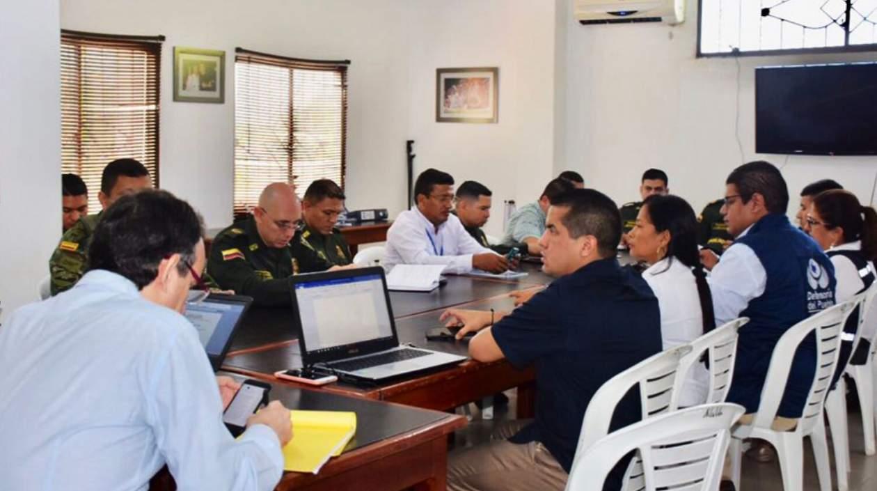 Consejo Extraordinario de Seguridad realizado en la mañana de hoy en el municipio de Palmar de Varela.
