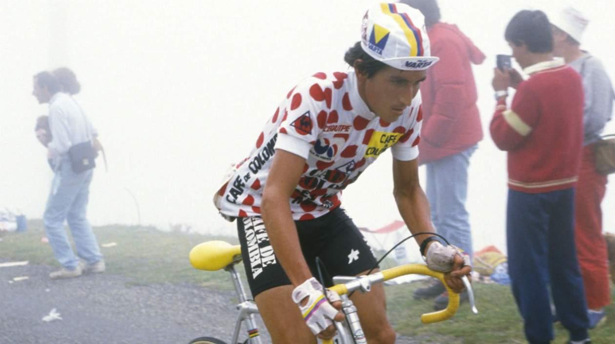 Luis 'Lucho' Herrera, primer colombiano en ganar en el Tour de Francia. 