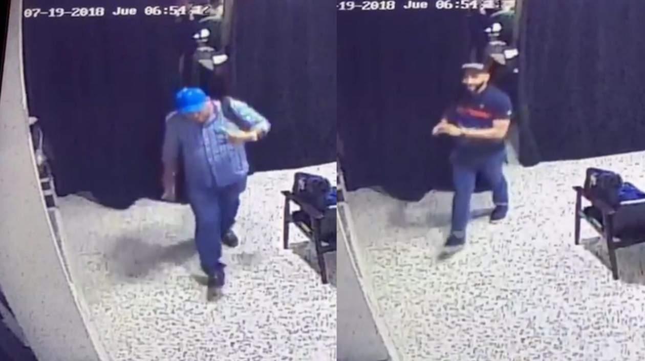 Los dos ladrones que quedaron grabados en cámaras de seguridad. 