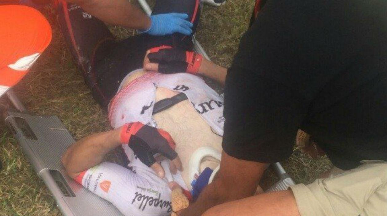 Jordi Simon, ciclista afectado. 
