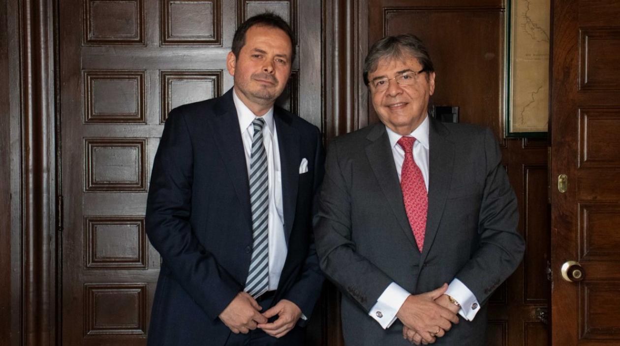 El de la Misión de Verificación de la ONU en Colombia, Carlos Ruiz Massieu y el Canciller Carlos Holmes Trujillo.
