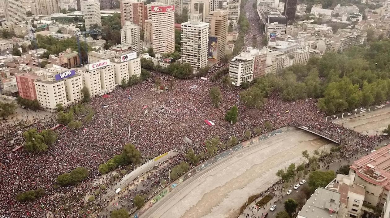 Es la mayor marcha realizada en Chile.