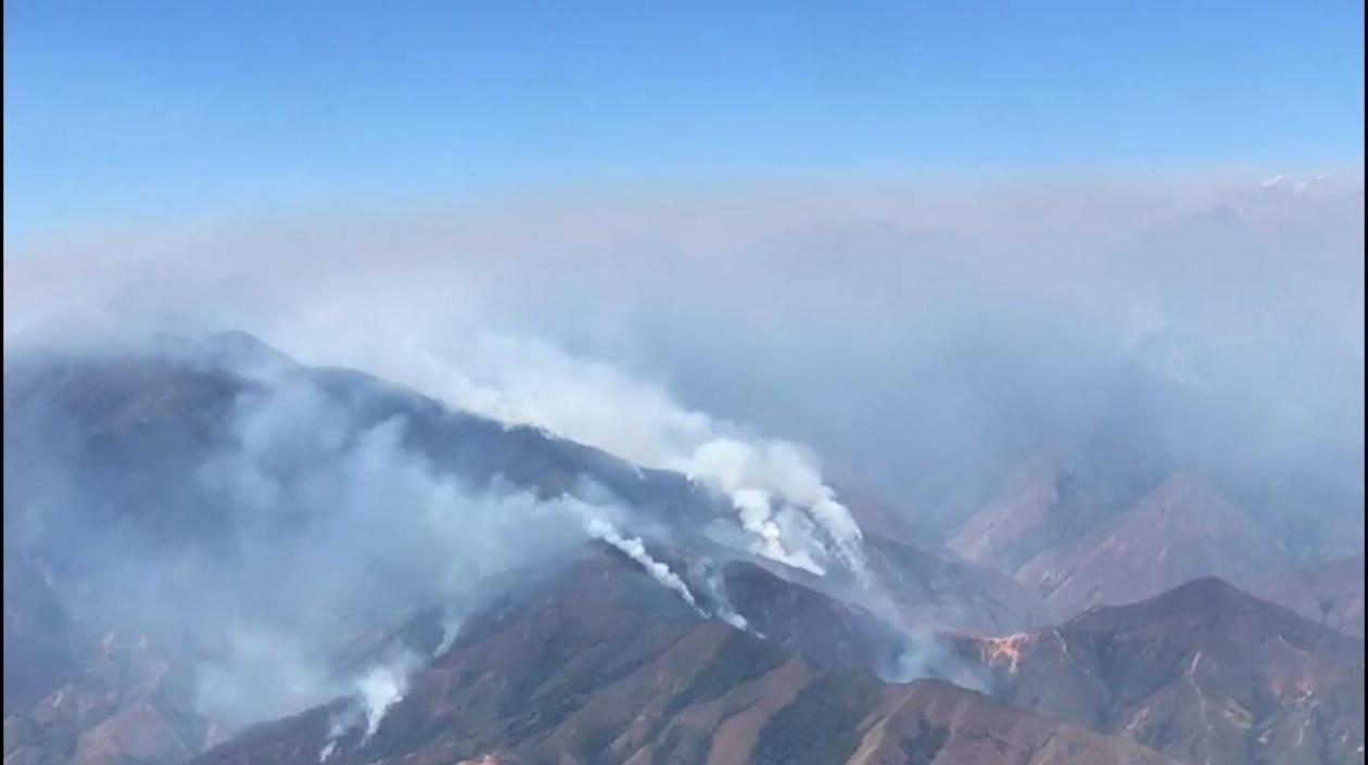Incendio en la Sierra Nevada.