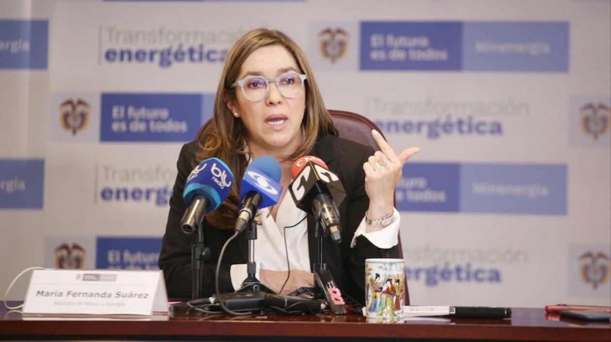 María Fernanda Suárez, Ministra de Minas y Energía.