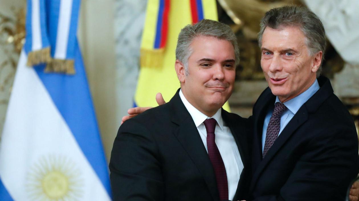 Iván Duque y Mauricio Macri, presidentes de Colombia y Argentina.