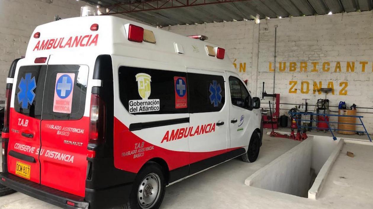 La ambulancia inactiva.