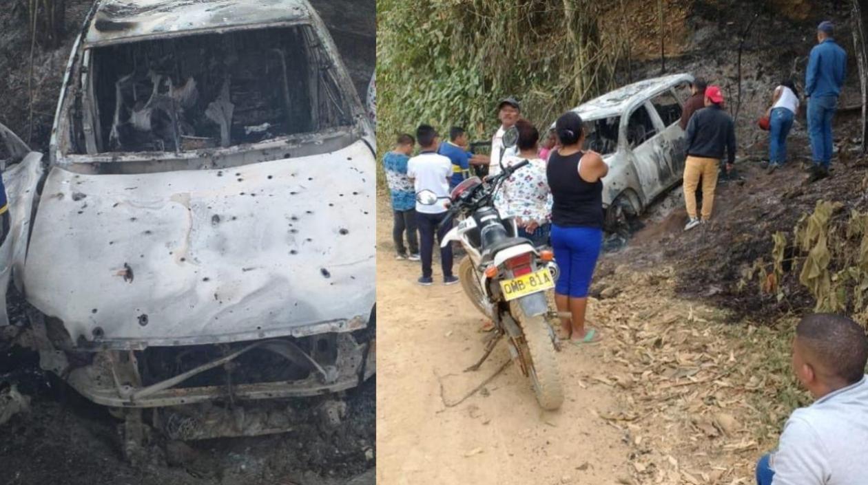  Así quedó el carro de la candidata a la Alcaldía del municipio de Suárez, Cauca, por el partido Liberal, Karina García Sierra.