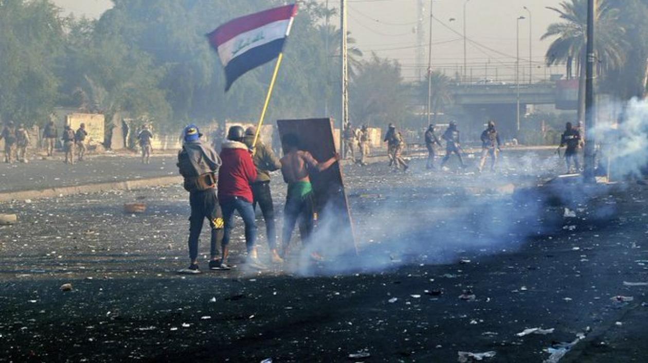 Imagen de los enfrentamientos en Bagdad.
