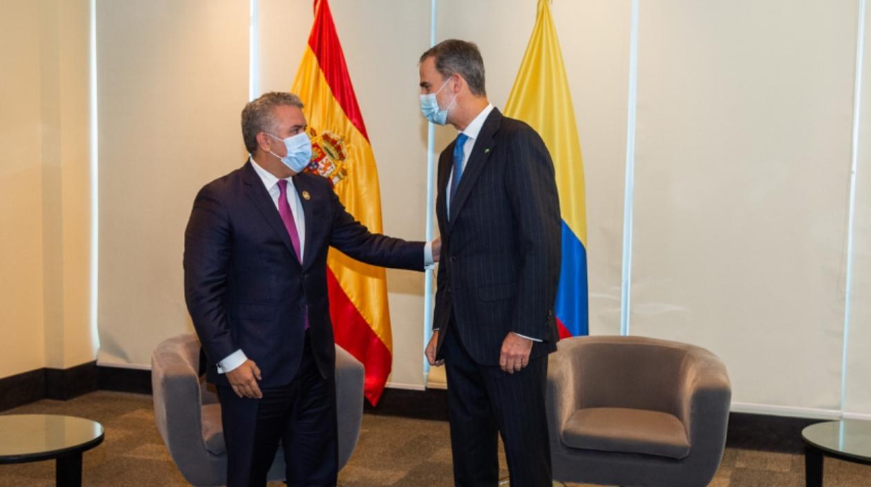 Presidente Duque se reunión con el Rey de España, en Bolivia.