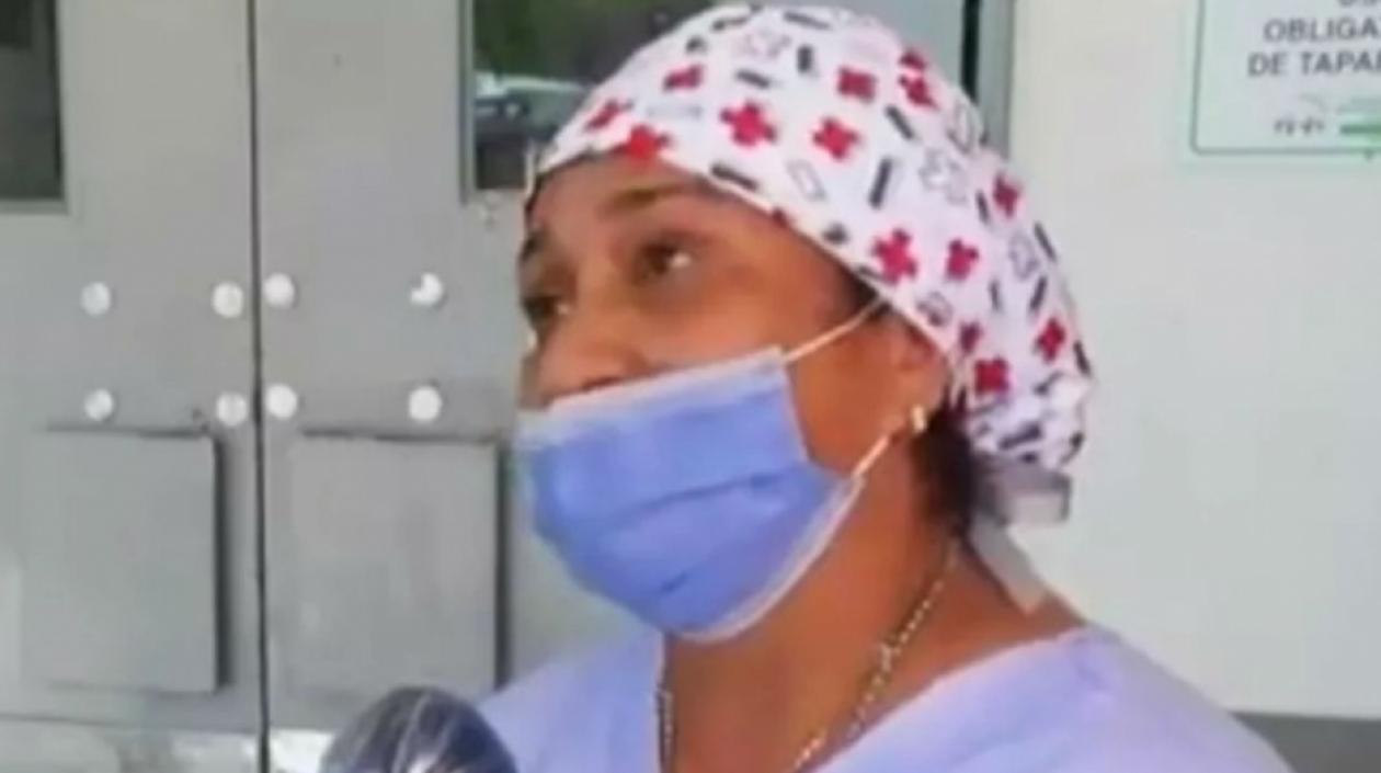 Iris Paternina, trabajadora del hospital de Corozal.