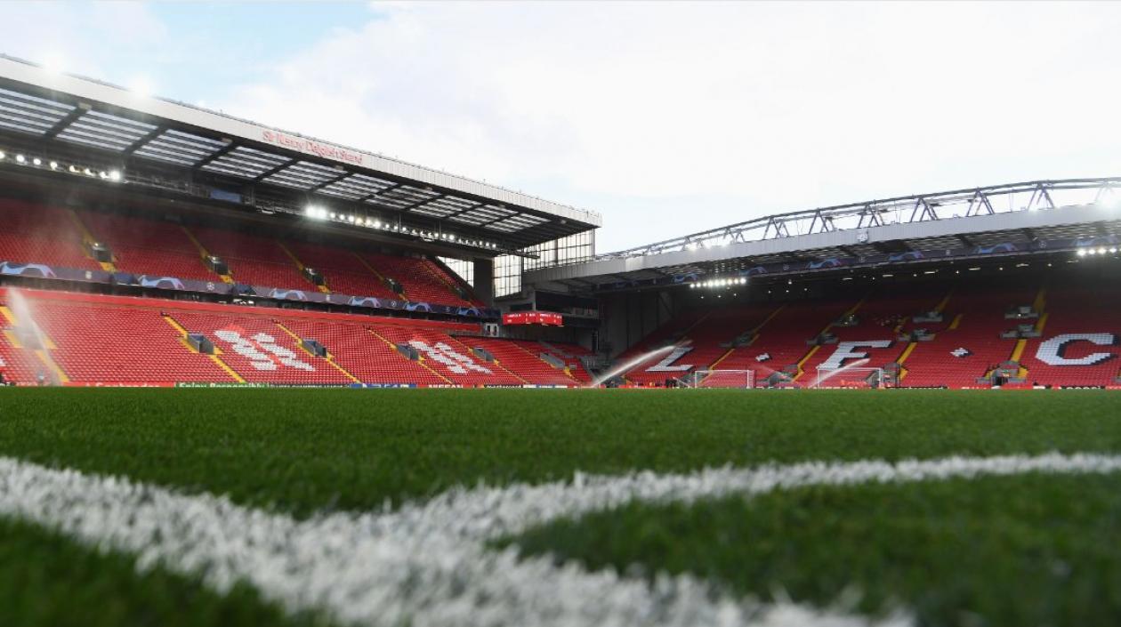 Estadio del Liverpool inglés.