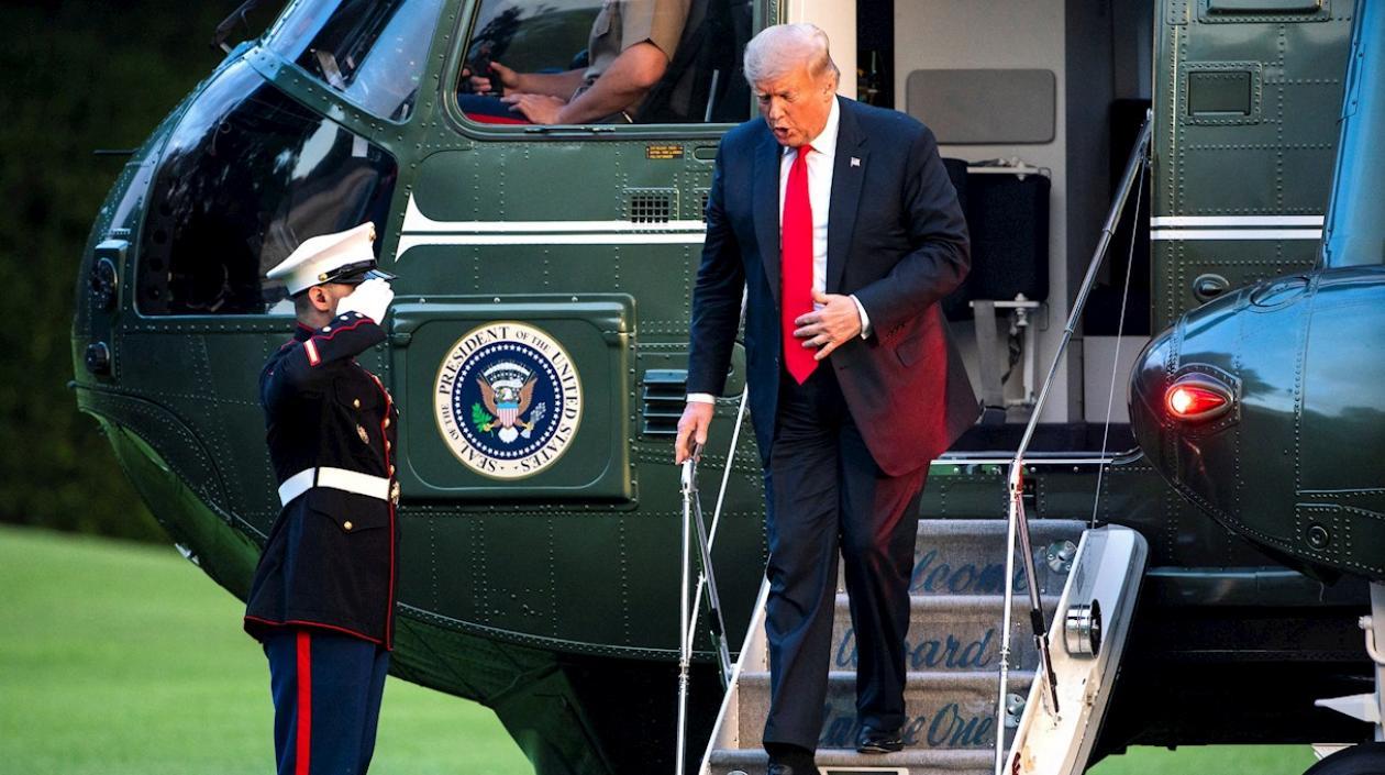 El presidente de EEUU, Donald J. Trump, llegando a la Casa Blanca.